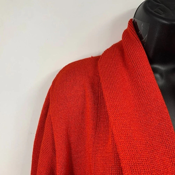 Donna Karan Women's Open Front Wool/Silk Blend Drape Cardigan Size M - Picture 3 of 11